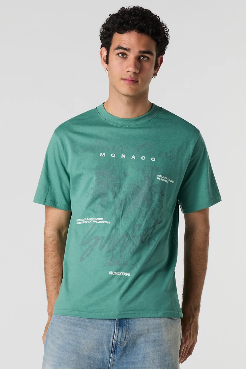 T-shirt à imprimé Monaco