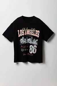 T-shirt carré à imprimé Los Angeles