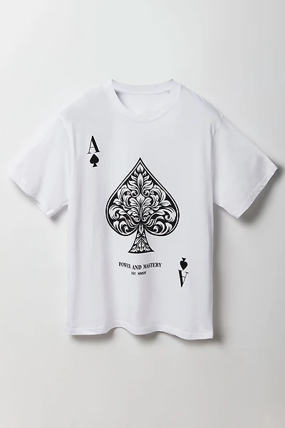 T-shirt de coupe garçonne à imprimé Ace