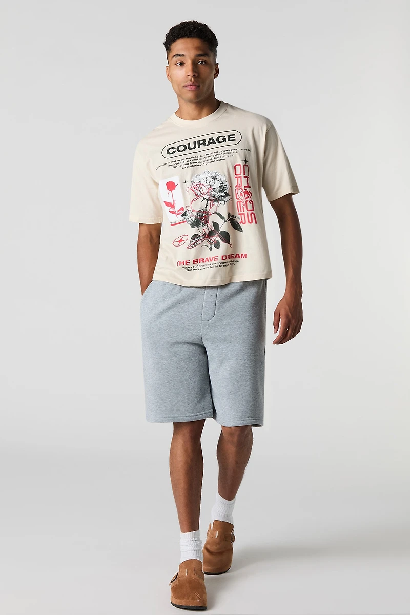 T-shirt carré fleuri