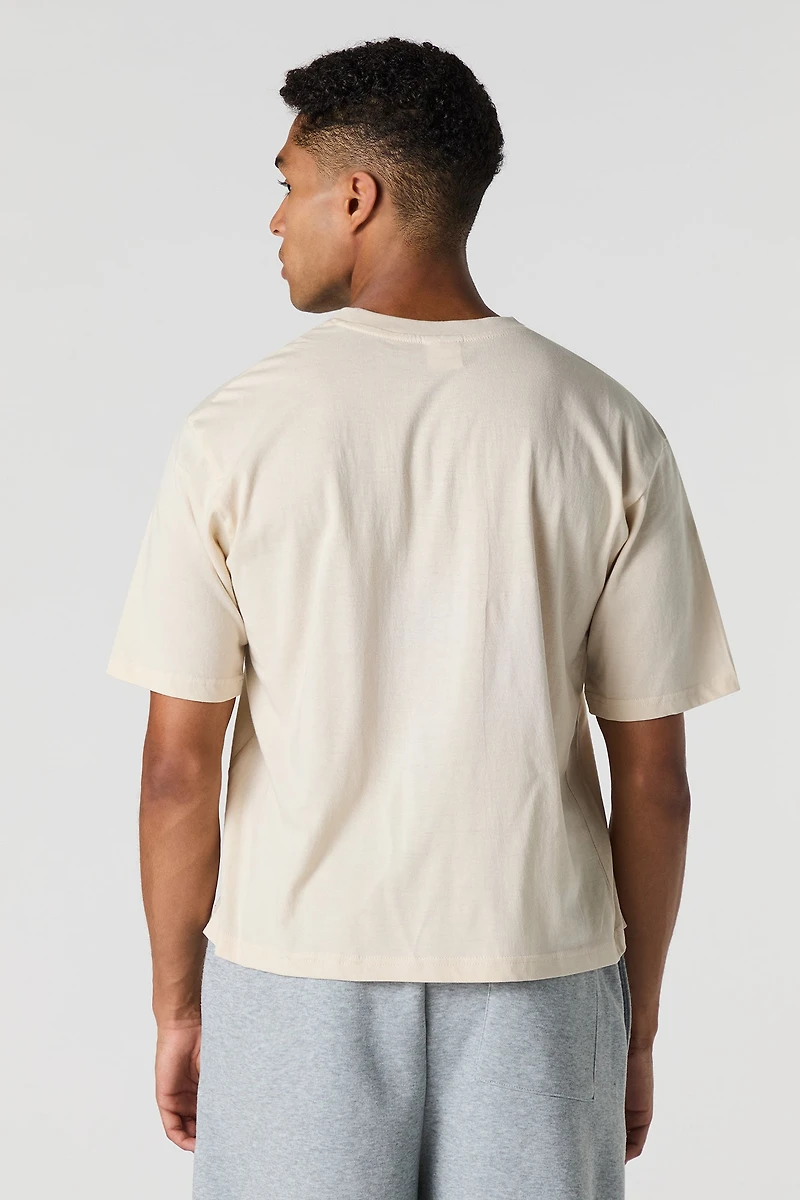 T-shirt carré fleuri