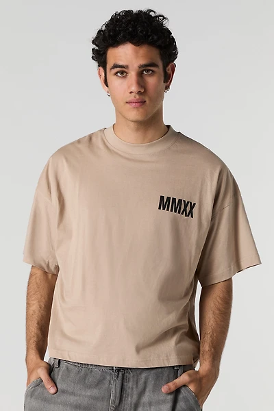 T-shirt carré à imprimé Broken Bear