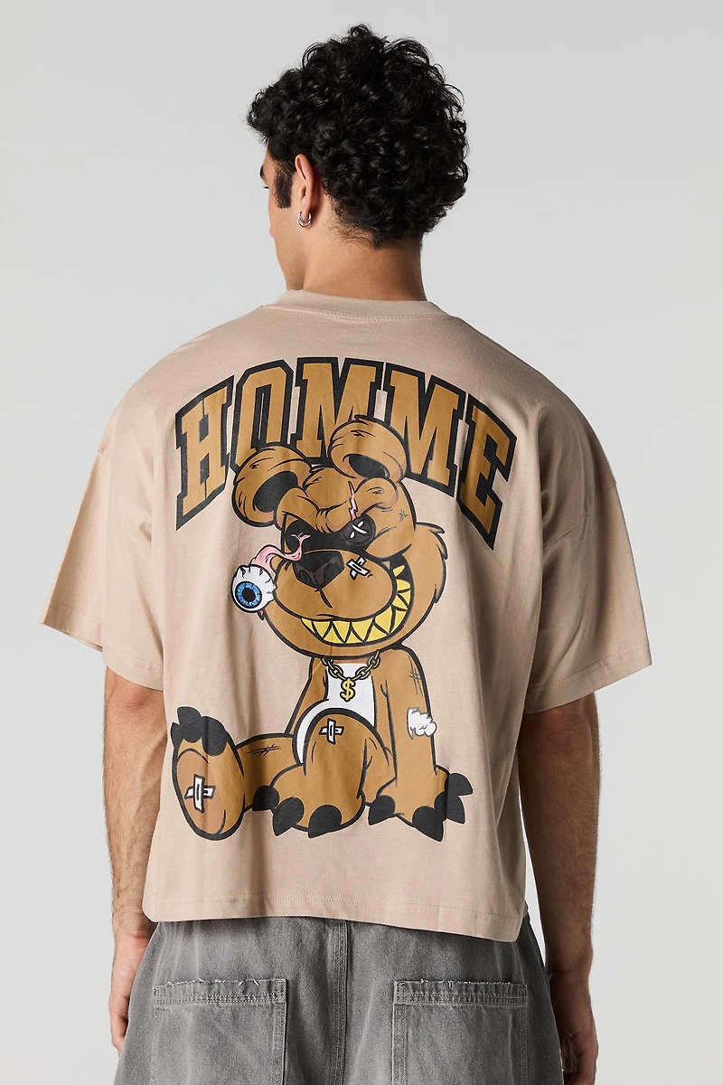Broken Bear Graphic Boxy T-Shirt