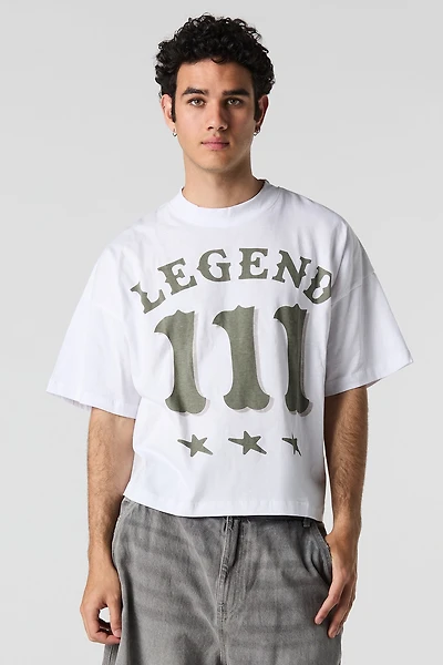 T-shirt carré à imprimé Legend