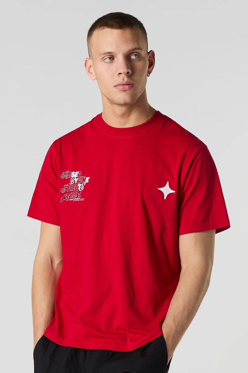 T-shirt à imprimé Raised by the Streets