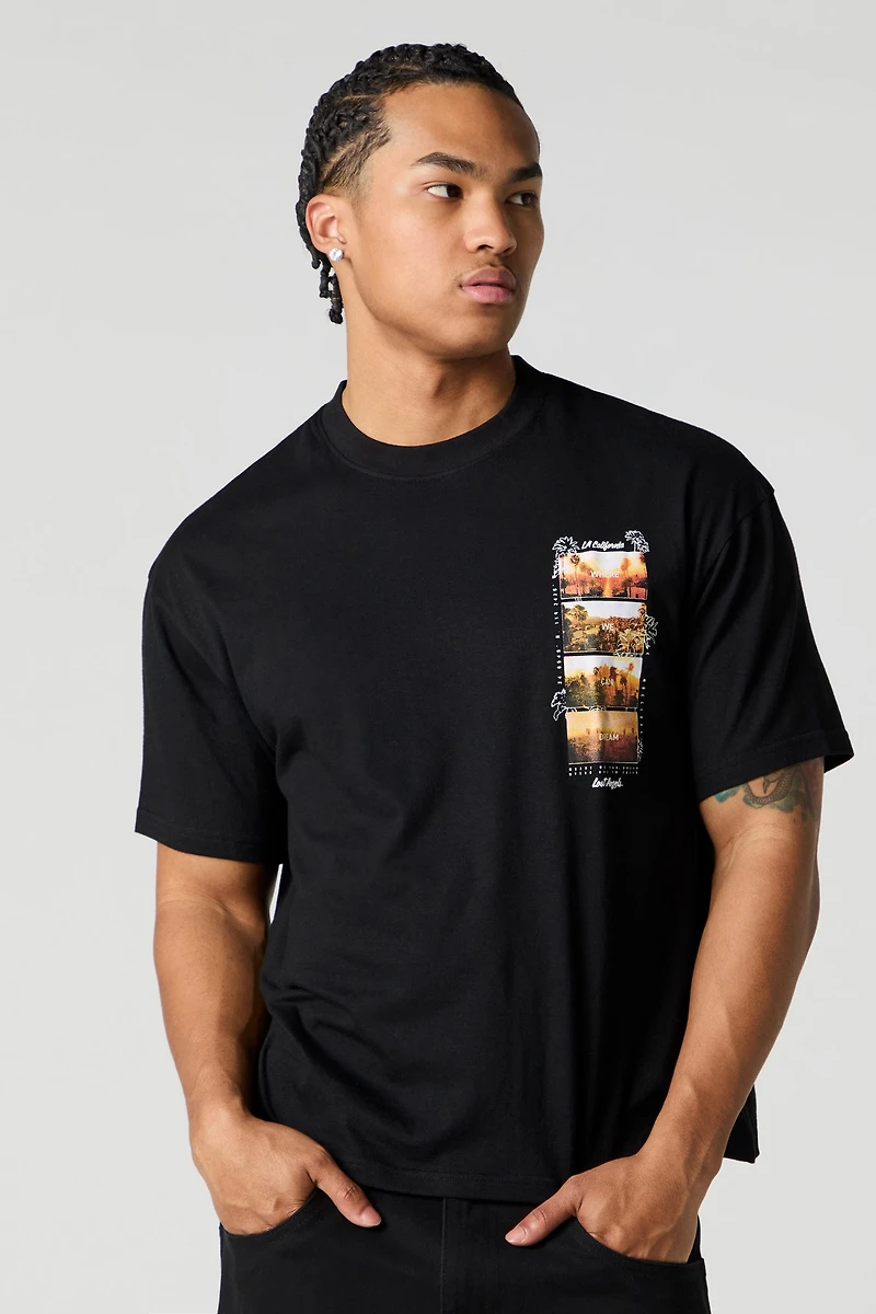 T-shirt ample à imprimé Los Angeles