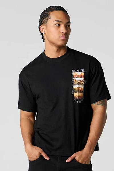 T-shirt ample à imprimé Los Angeles