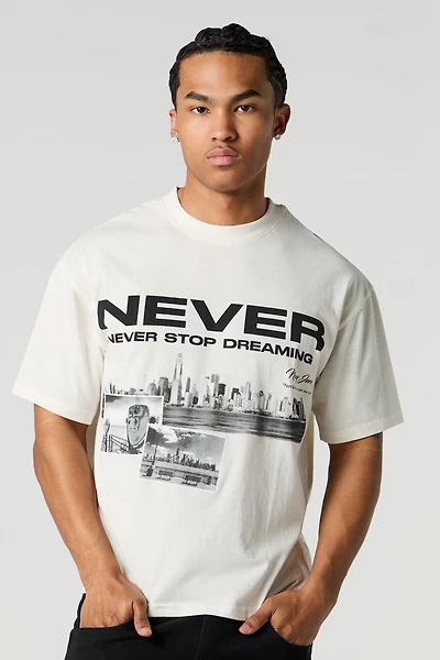 Never Stop Dreaming Graphic Relaxed T-Shirt