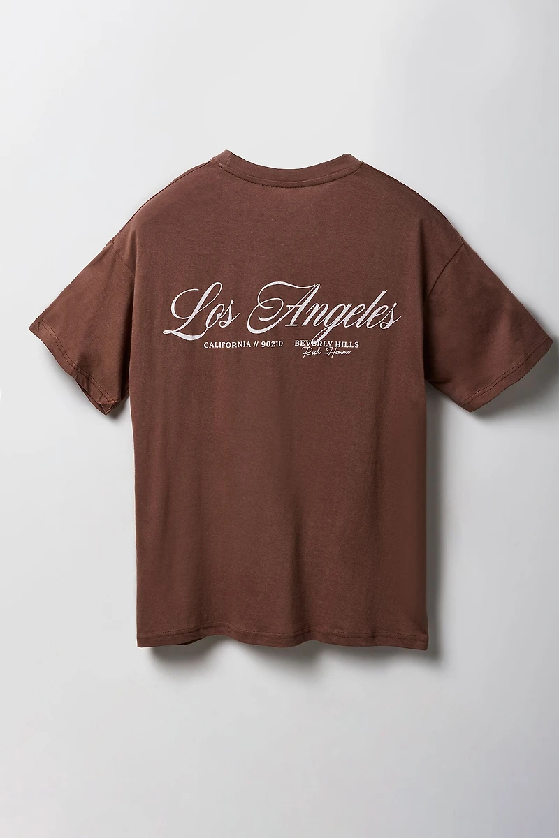 T-shirt à imprimé LA