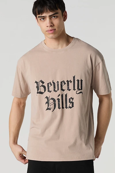 T-shirt ample à imprimé Beverly Hills