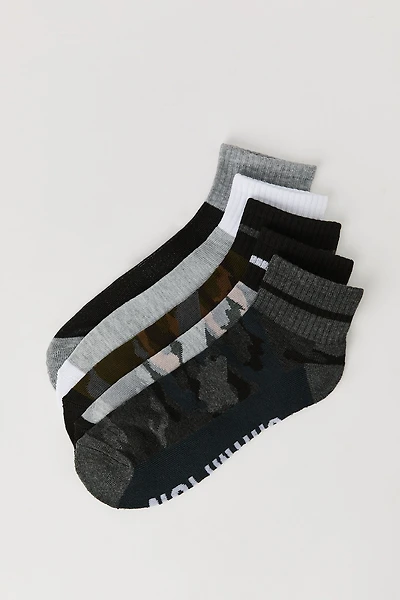 Camo Quarter Socks (5 Pack)