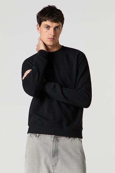Ottoman Ribbed Long Sleeve Top