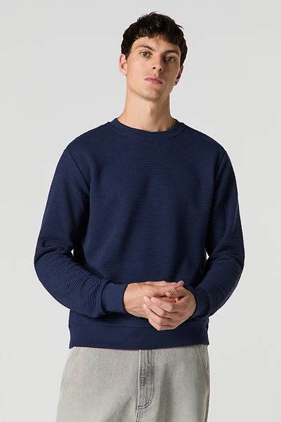 Ottoman Ribbed Long Sleeve Top