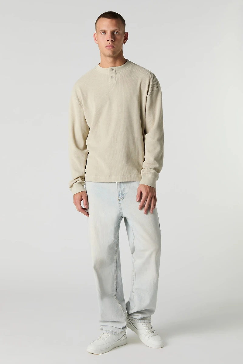 Haut Henley en trico thermique