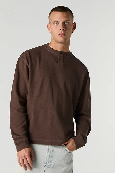Haut Henley en trico thermique
