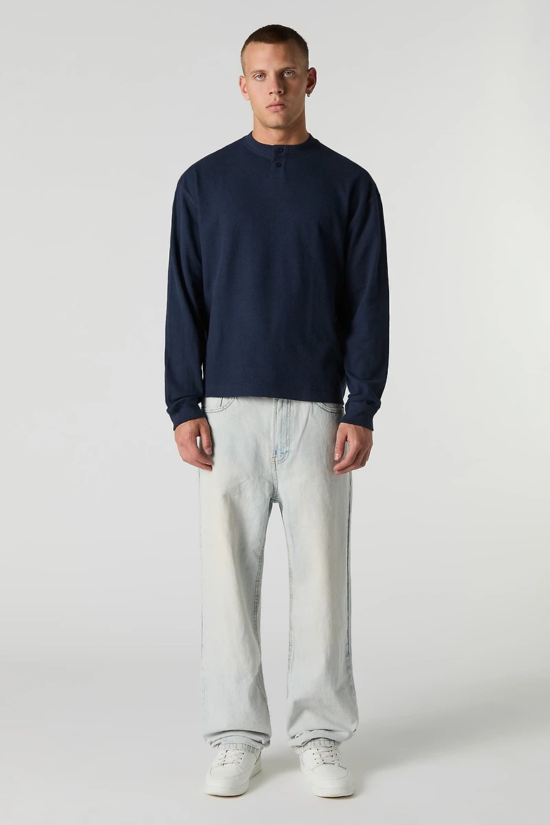 Haut Henley en trico thermique