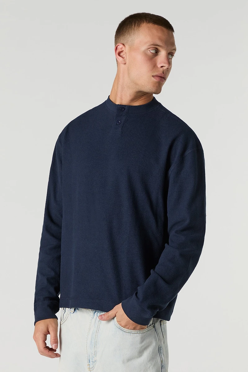 Thermal Knit Henley Top