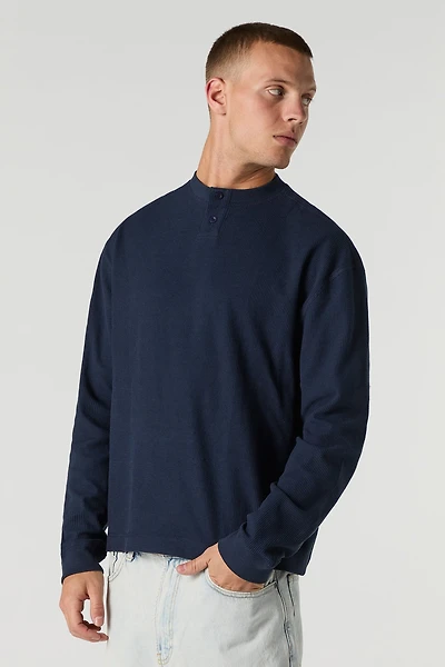 Thermal Knit Henley Top