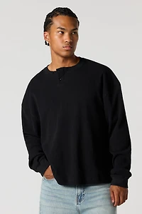 Thermal Knit Henley Top