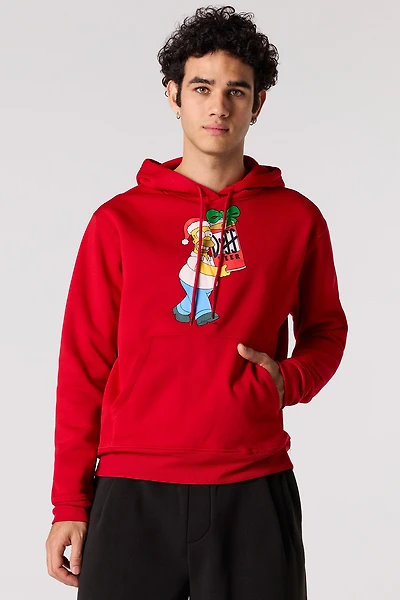 Christmas The Simpsons Fleece Hoodie