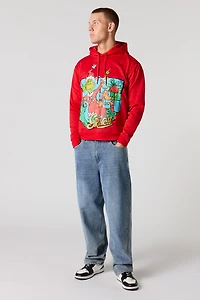 Grinch Graphic Christmas Fleece Hoodie
