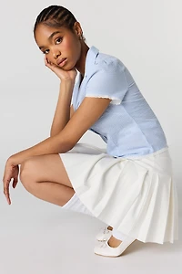 Collared Button-Up Top