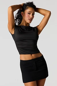 Contour Ruched Off-Shoulder Tank