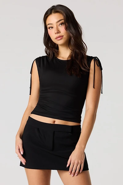 Mesh Cinched Tie Tank