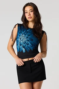 Mesh Cinched Tie Tank