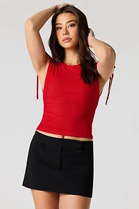 Mesh Cinched Tie Tank