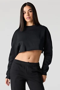 Fleece Cropped Sweatshirt