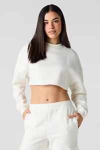 Chandail en molleton écourté