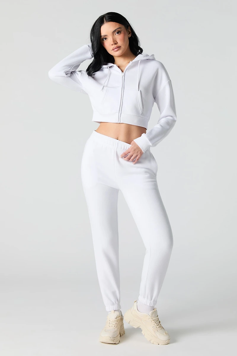 Zip-Up Crop Hoodie