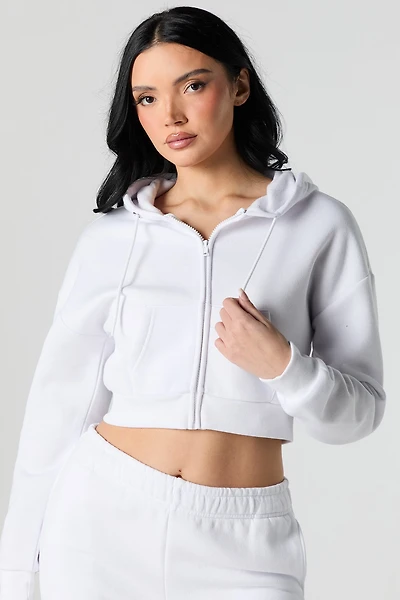 Zip-Up Crop Hoodie
