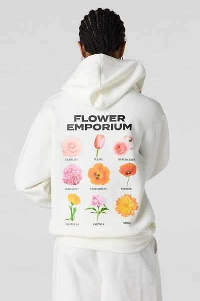 Flower Emporium Graphic Fleece Hoodie