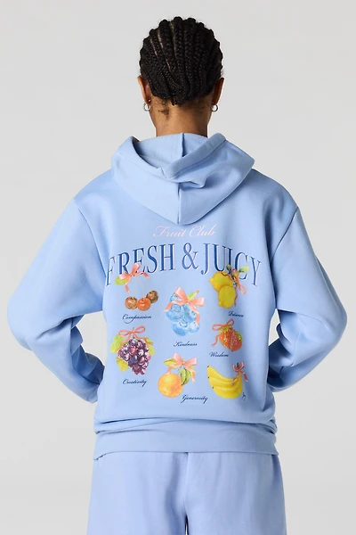 Fruit Graphic Fleece Hoodie