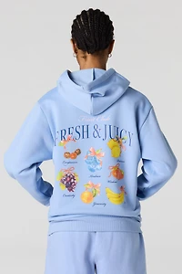 Fruit Graphic Fleece Hoodie