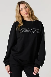 Fleece Embroidered Sweatshirt