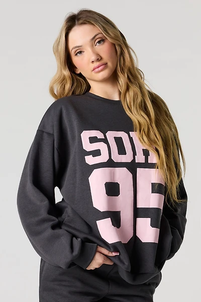 Fleece Puff Print Sweatshirt