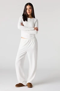 Pantalon en tricot gaufré