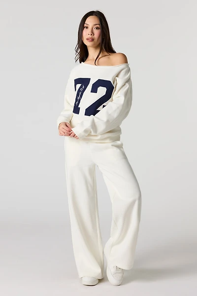 Jogger à jambe large en molleton