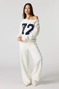 Jogger à jambe large en molleton