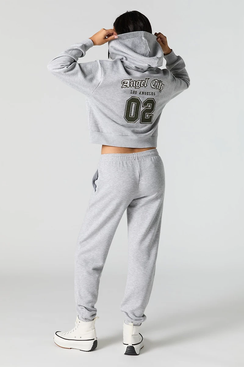 Jogger en molleton avec revers