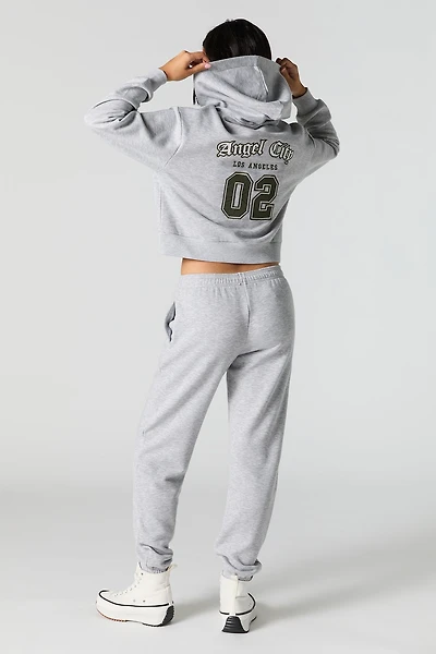 Jogger en molleton avec revers
