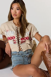 Western Graphic Chain Link Detail T-Shirt