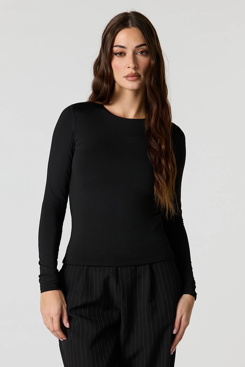 Contour Crew Neck Long Sleeve Top