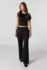 Low Rise Chain Dress Pant