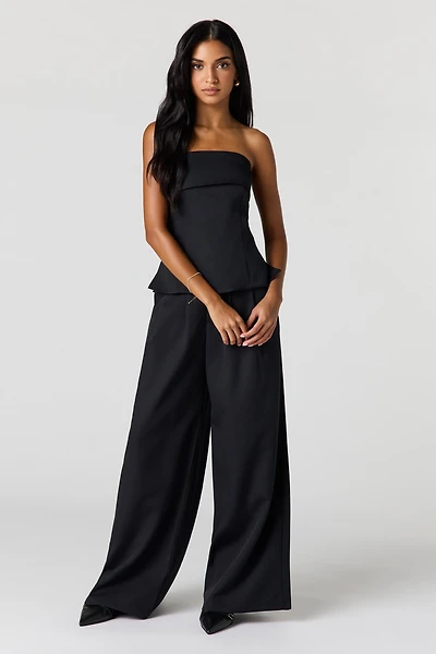 Loose Fit Wide Leg Dress Pant