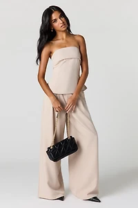 Pantalon habillé ample à jambe large