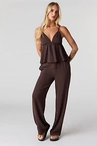 Pantalon fluide à taille coulissante